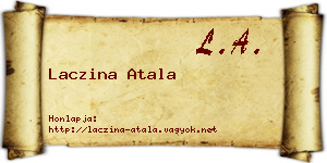 Laczina Atala névjegykártya